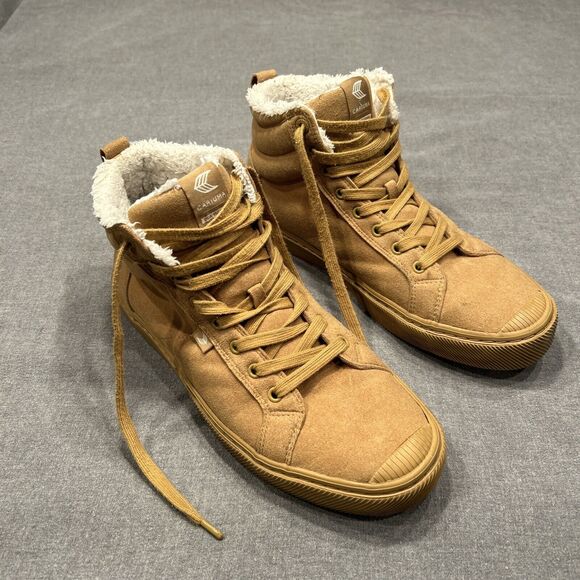 Cariuma Sneakers Men 11.5 Women 13 OCA High Therma All Camel Vegan Suede Boot - Picture 1 of 7
